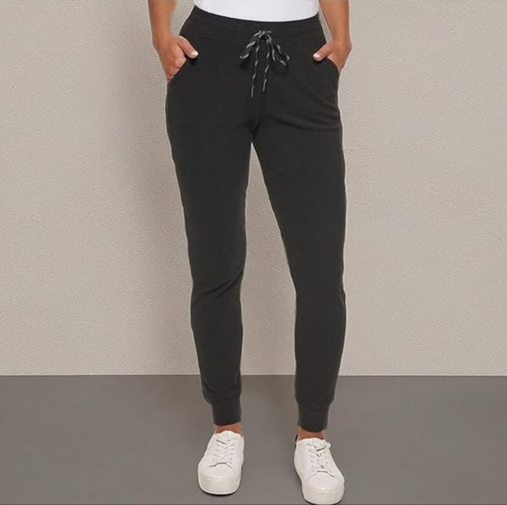 MARC New York Womens Ribbed Midweight Jogger Pant Sz M